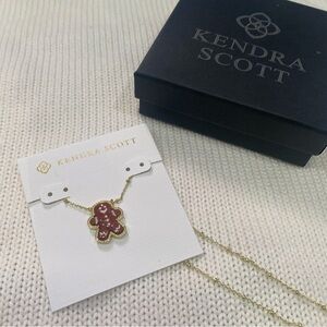 Kendra Scott Gold and Red Pendant Necklace